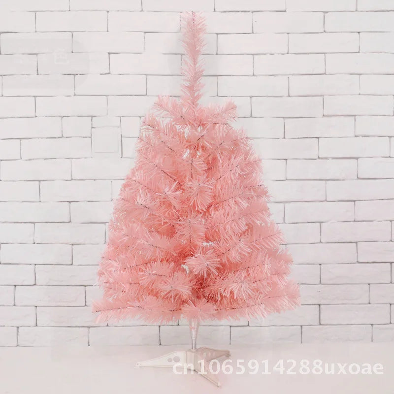 Pink Christmas Tree 1.5/1.8 Meters PVC Floor-Standing Christmas Decoration Net Red Creative Bare Tree for Holiday Packaging