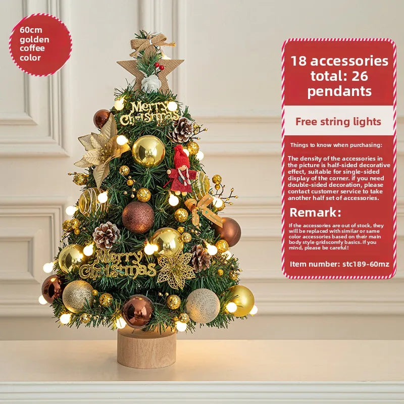 Christmas tree 2024 new home small desktop ornament DIY material package ornament Christmas ins style decoration