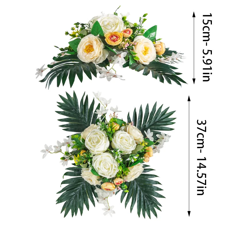 37cm Table Wedding Centerpieces Artificial Flower Ball Rose Pompom Greenery Party Event Stage Road Lead Banquet Props Bouquet