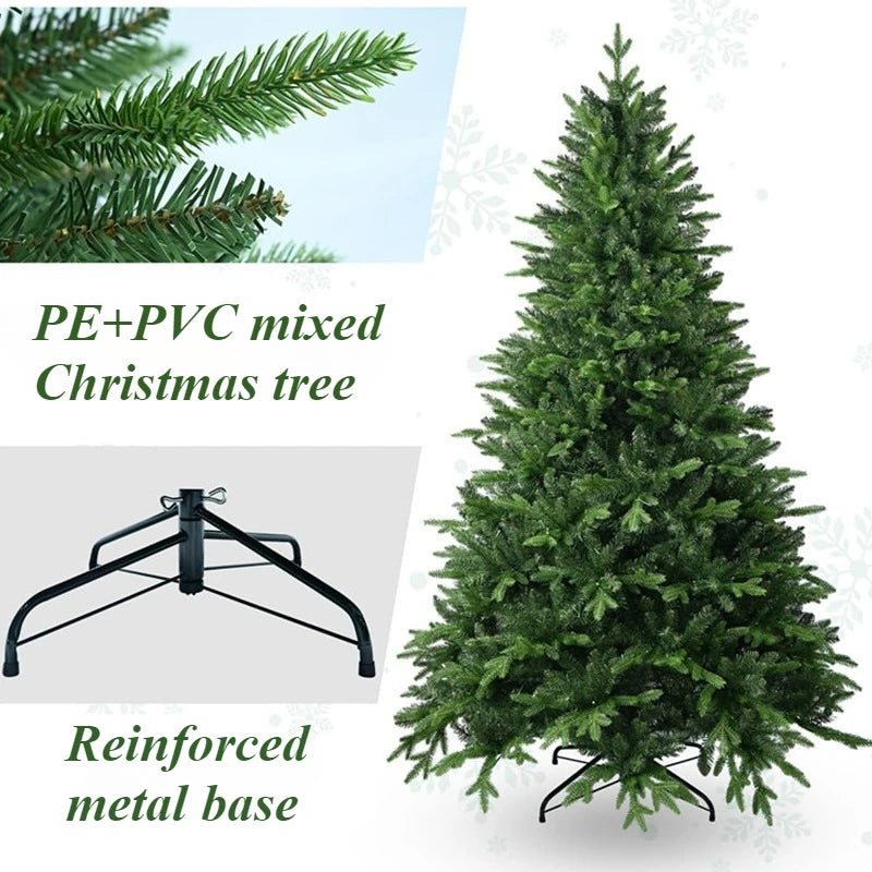 Artificial Christmas Tree PE&PVC Large Encrypted Christmas Tree 1.2m To 3m Family Christmas Party New Year Atmosphere Decoration