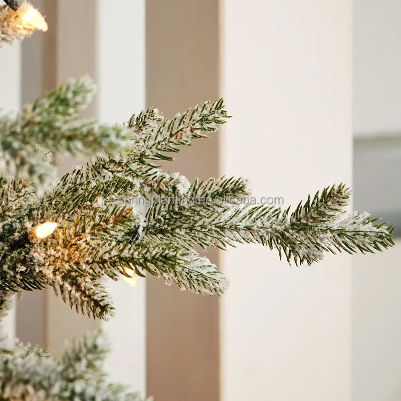 SPRING PLANTING PE Flocking Mixed Christmas Tree Simulated Snow Luxury Dense Plump Tree Christmas Tree