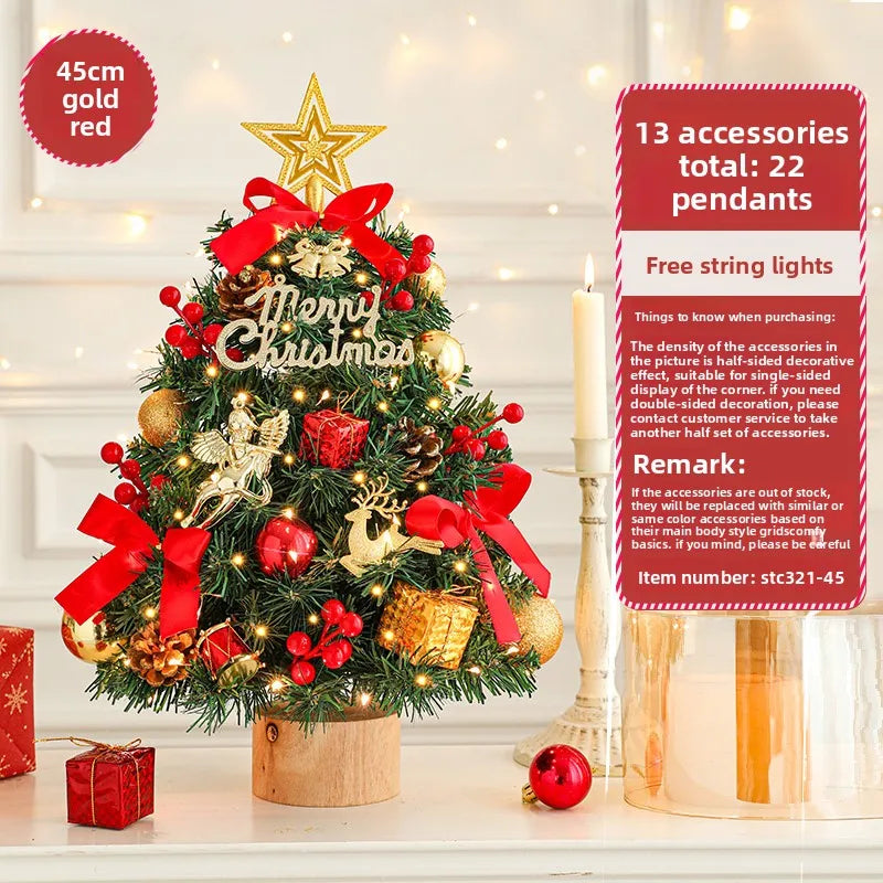 Christmas tree 2024 new home small desktop ornament DIY material package ornament Christmas ins style decoration