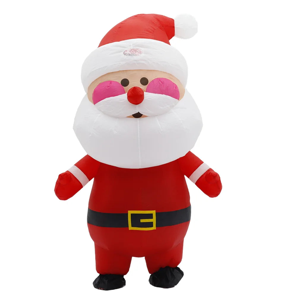 Christmas Funny Inflatable Costumes Gingerbread Man Santa Claus Elk Snowman Tree Penguin Adult Kid Halloween Carnival Party