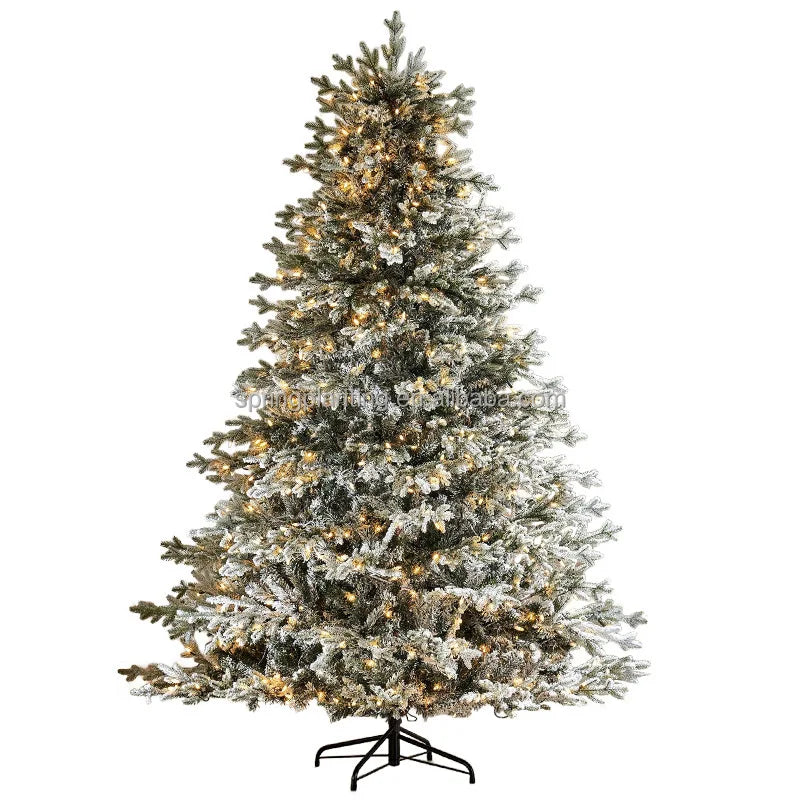 SPRING PLANTING PE Flocking Mixed Christmas Tree Simulated Snow Luxury Dense Plump Tree Christmas Tree