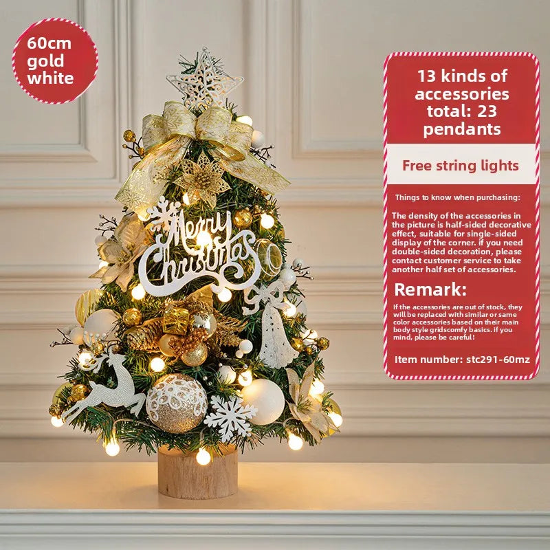 Christmas tree 2024 new home small desktop ornament DIY material package ornament Christmas ins style decoration