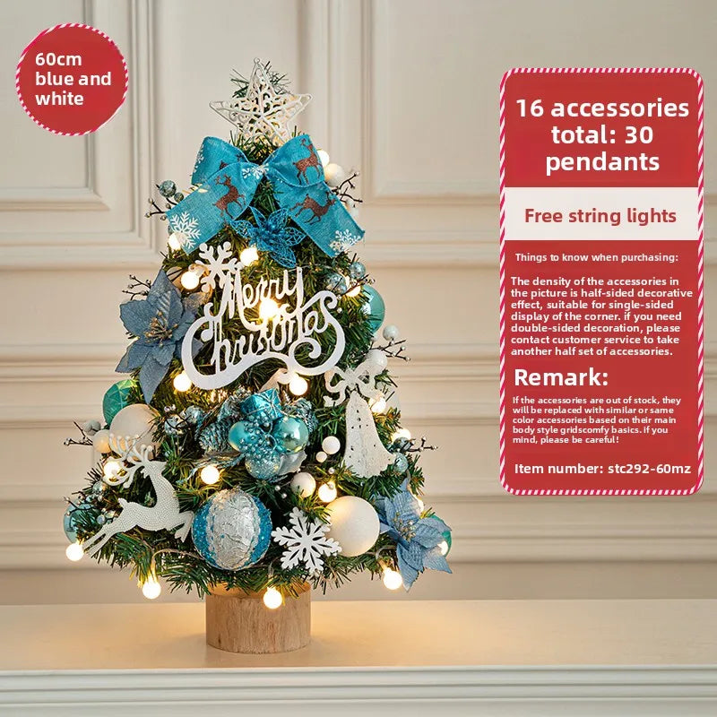 Christmas tree 2024 new home small desktop ornament DIY material package ornament Christmas ins style decoration