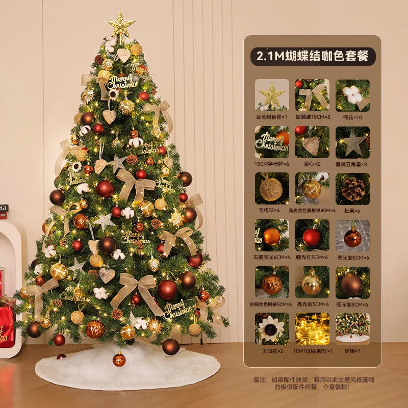 Christmas Decorations Christmas Tree with Lights Package Living Room Large Christmas Tree Ornament Scene Decoration