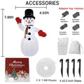 7.8FT Snowman Santa Claus Inflatable Christmas Decorations Xmas Ornaments Lights Home Outdoor Yard Holiday Party Decor Toys