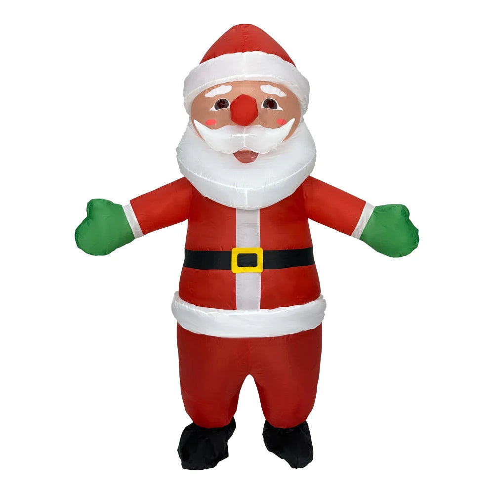 Christmas Funny Inflatable Costumes Gingerbread Man Santa Claus Elk Snowman Tree Penguin Adult Kid Halloween Carnival Party