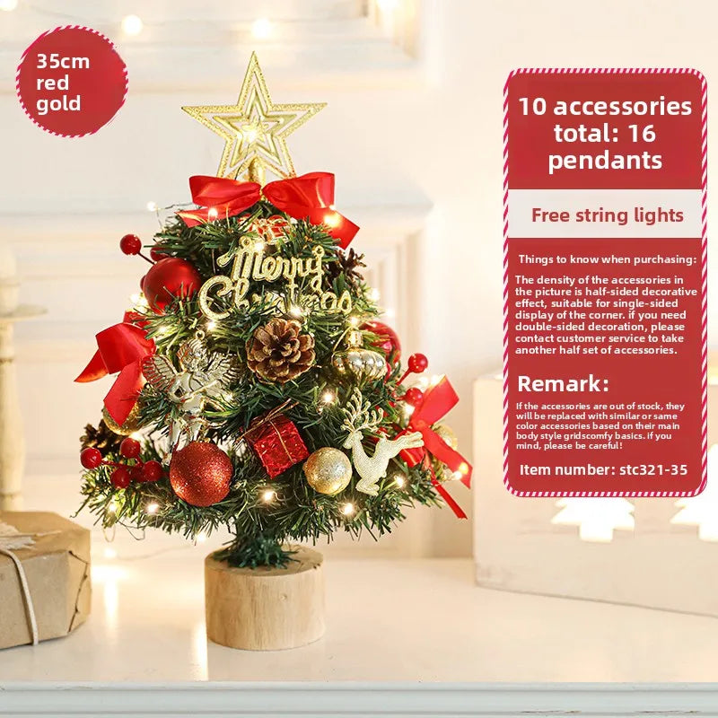 Christmas tree 2024 new home small desktop ornament DIY material package ornament Christmas ins style decoration