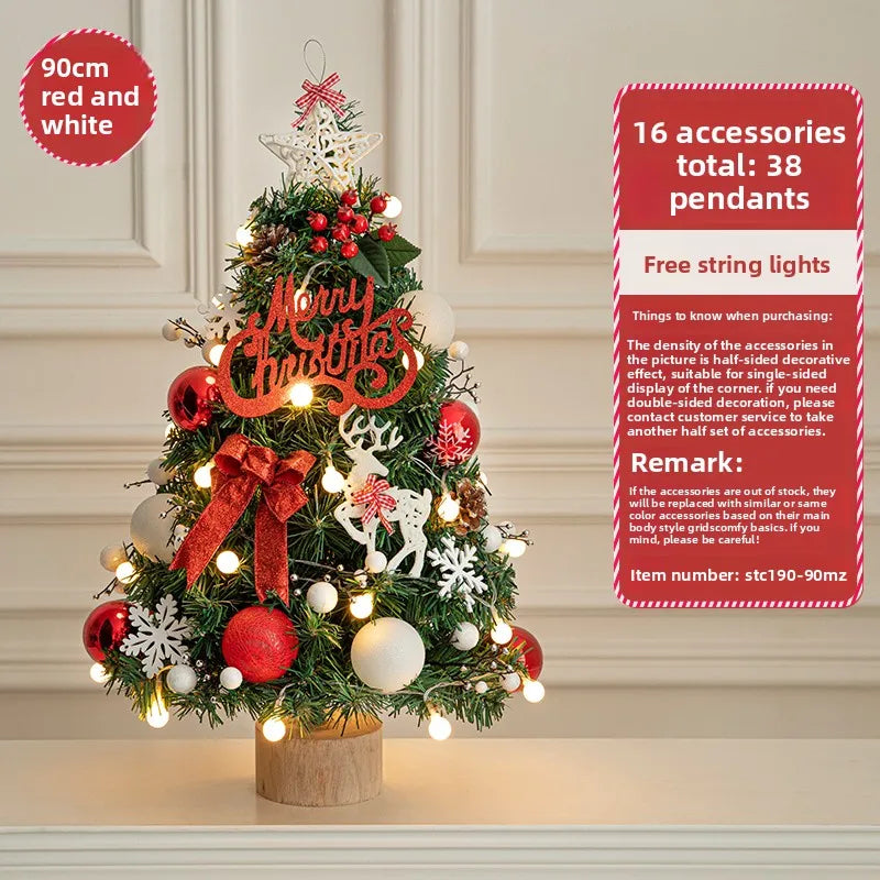 Christmas tree 2024 new home small desktop ornament DIY material package ornament Christmas ins style decoration