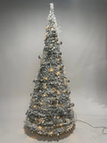Artificial Folding Christmas Trees 180cm 6ft Luxury Home Flocked Decoration Folding Christmas Trees