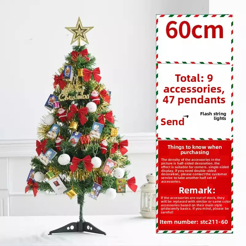Christmas tree 2024 new home small desktop ornament DIY material package ornament Christmas ins style decoration